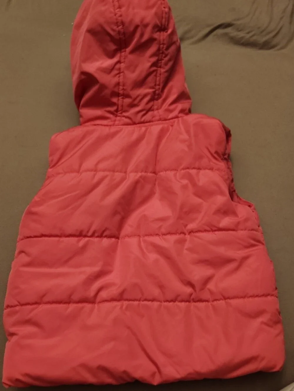 Gymboree Pink Hooded Puffer Vest with Colorful Buttons Size 2/3 T